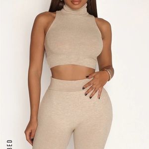 My outfit online limitless ribbed crop top oatmeal